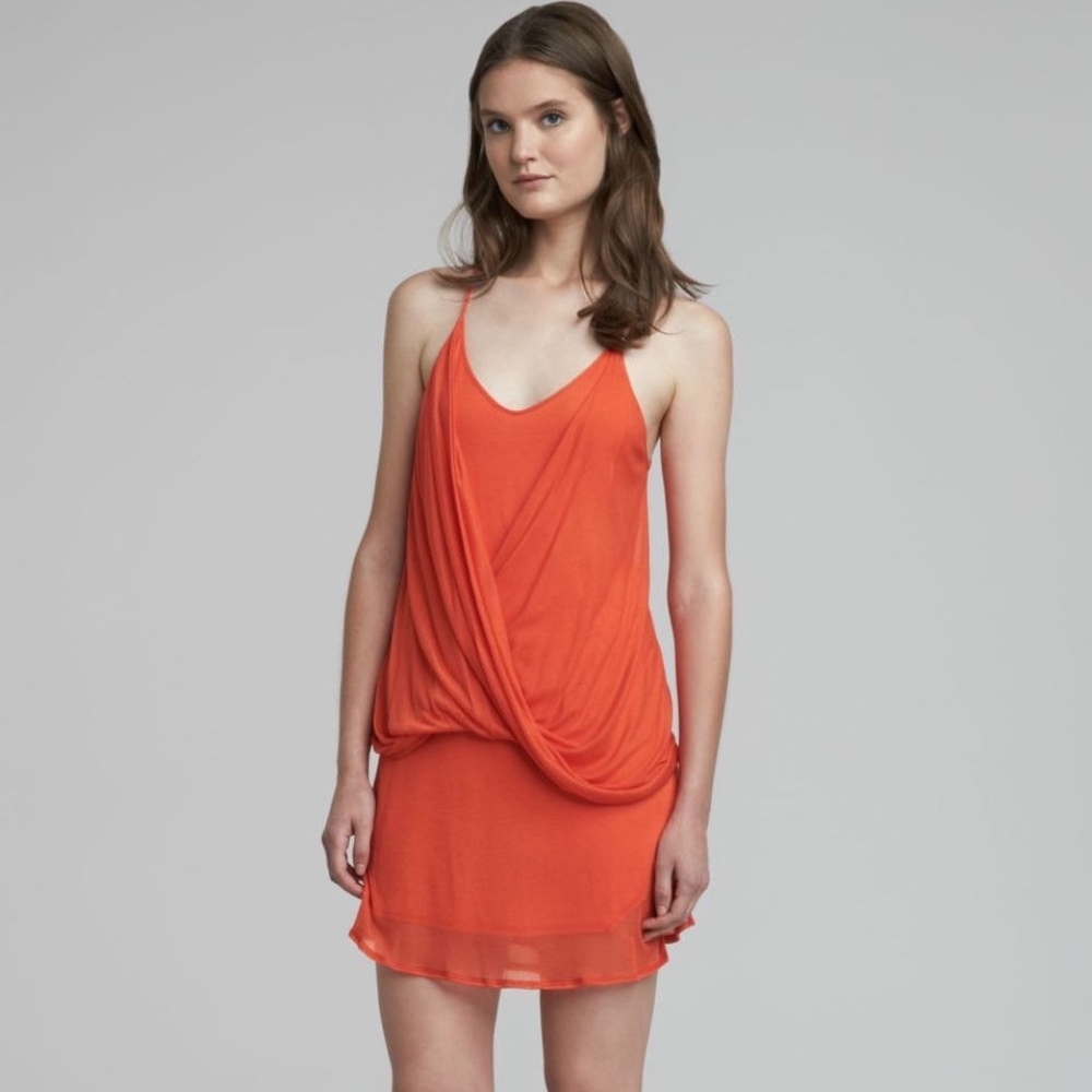 Helmut Lang Starlight Jersey Twist Draped Dress